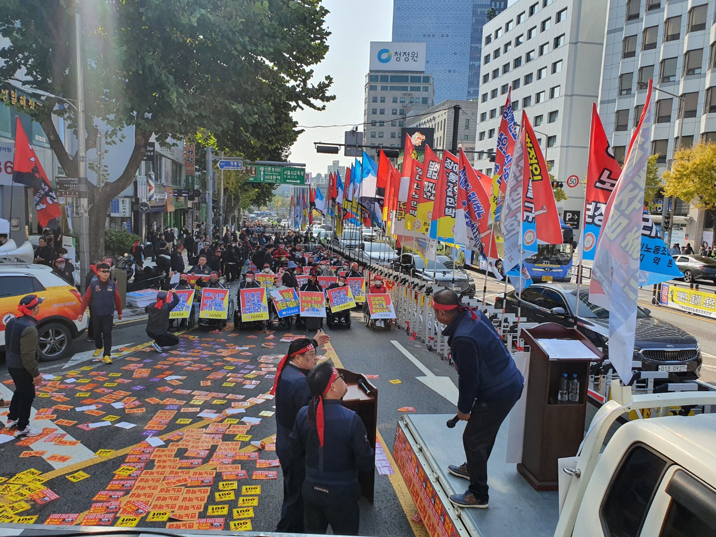 민주노총 건설노조 불법행위규탄 및 장애인 노동권 쟁취 결의대회 (16장) 관련 사진 11