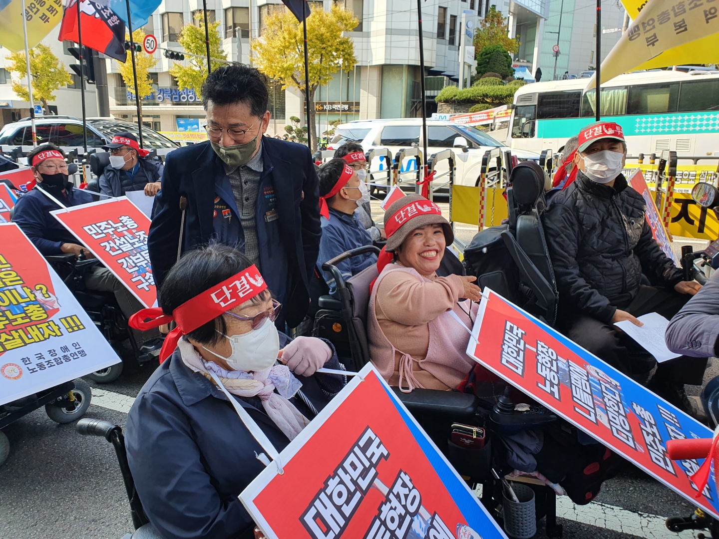 민주노총 건설노조 불법행위규탄 및 장애인 노동권 쟁취 결의대회 (16장) 관련 사진 16