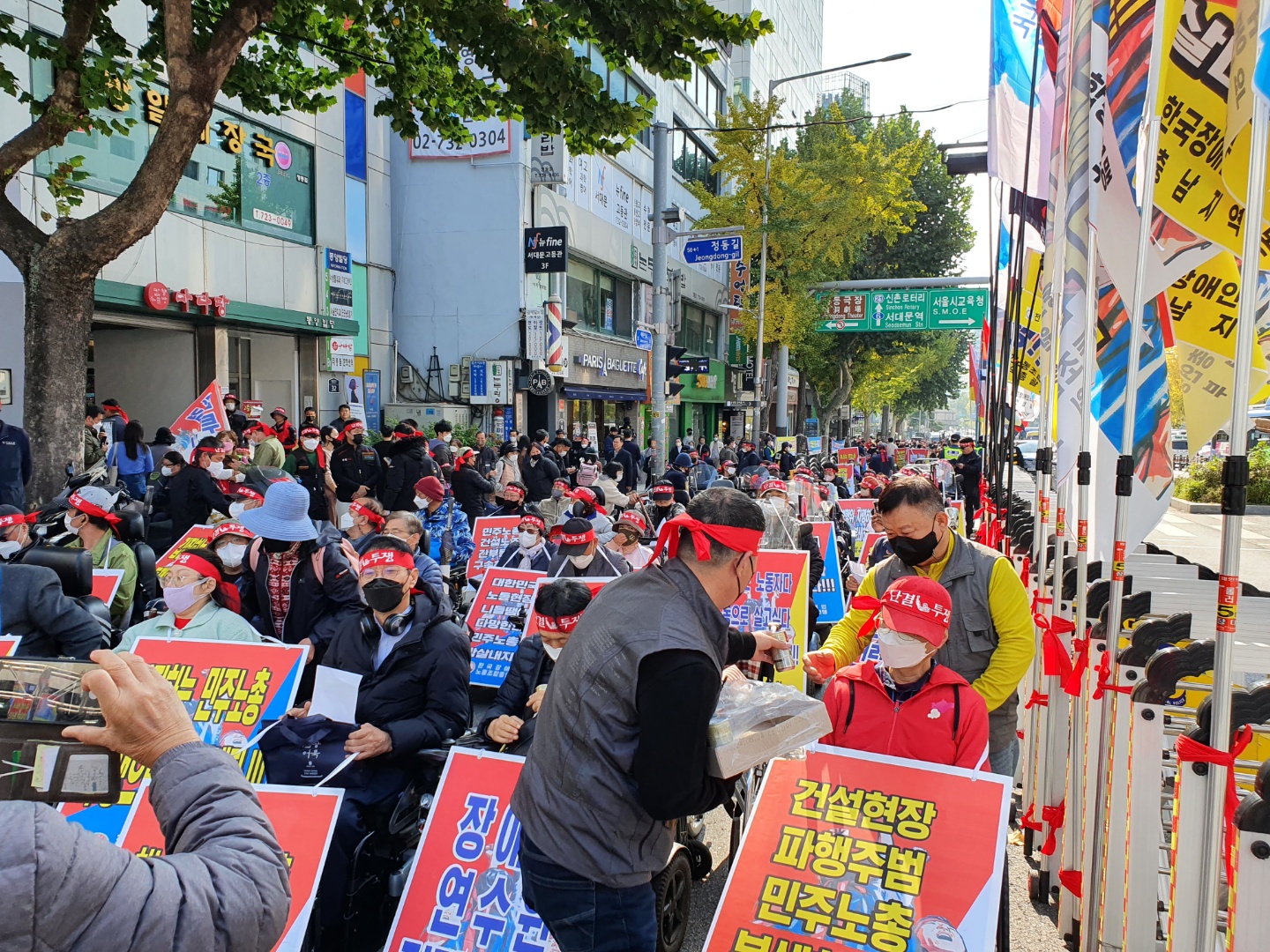 민주노총 건설노조 불법행위규탄 및 장애인 노동권 쟁취 결의대회 (16장) 관련 사진 9