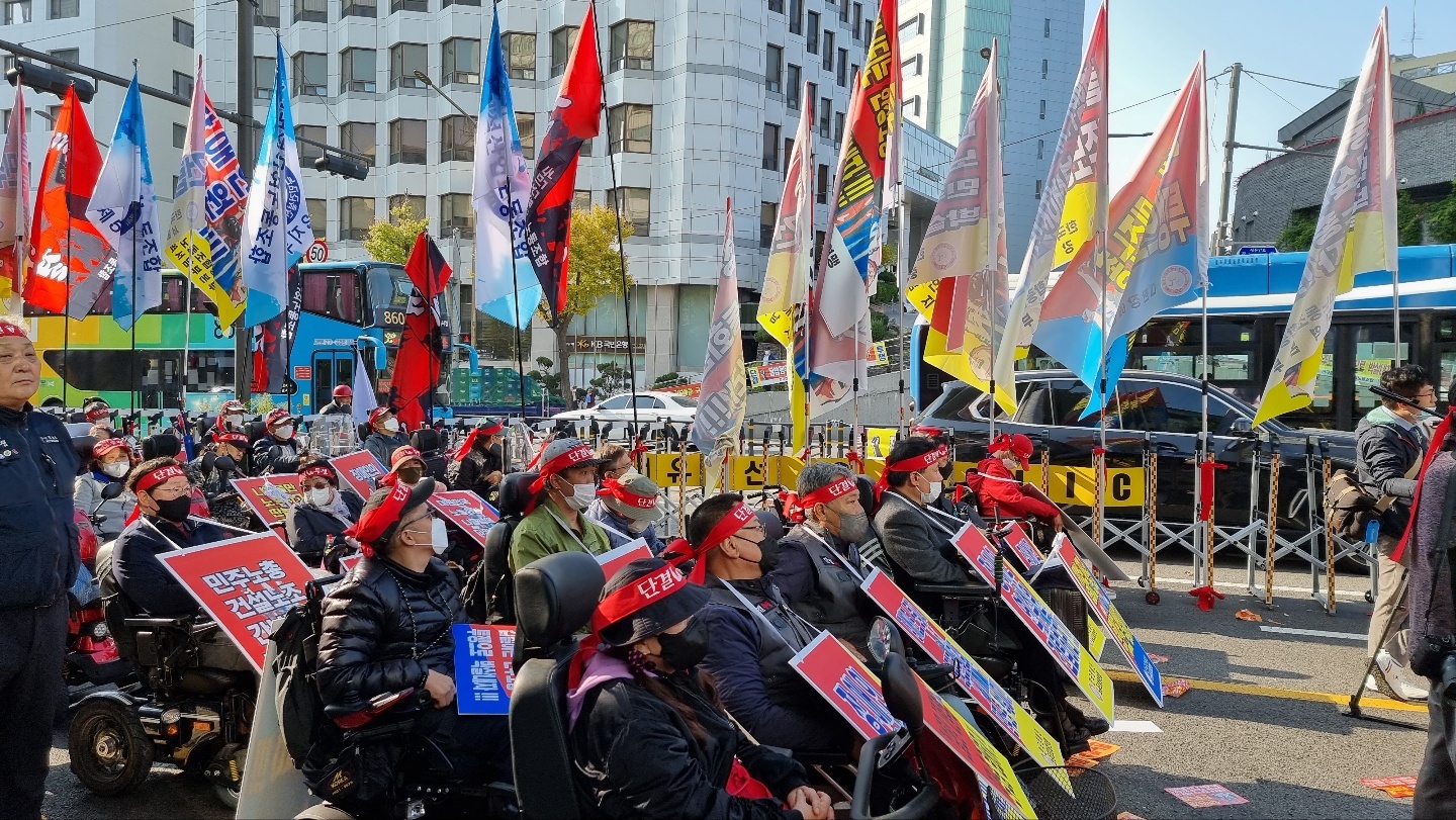 민주노총 건설노조 불법행위규탄 및 장애인 노동권 쟁취 결의대회 (16장) 관련 사진 11