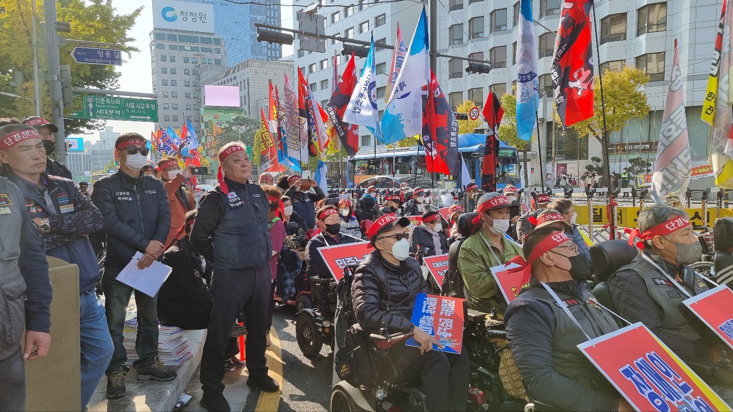 민주노총 건설노조 불법행위규탄 및 장애인 노동권 쟁취 결의대회 (16장) 관련 사진 12